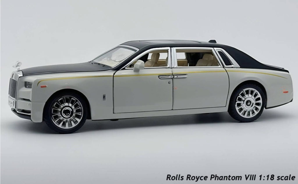 Rolls-Royce Phantom Diecast Model Car 1:24 Scale | Luxury Collectible Metal Toy Car