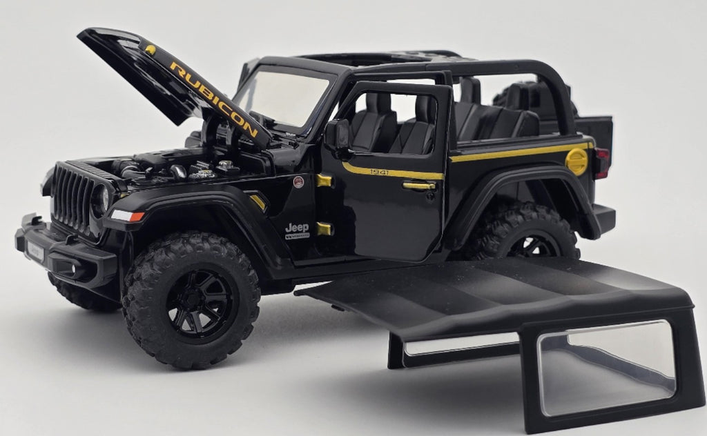 Jeep Wrangler Rubicon Diecast Model Car 1:24 Scale | Off-Road SUV Collectible Toy