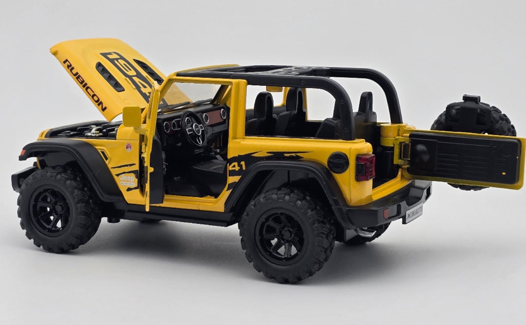 Jeep Wrangler Rubicon Diecast Model Car 1:24 Scale | Off-Road SUV Collectible Toy
