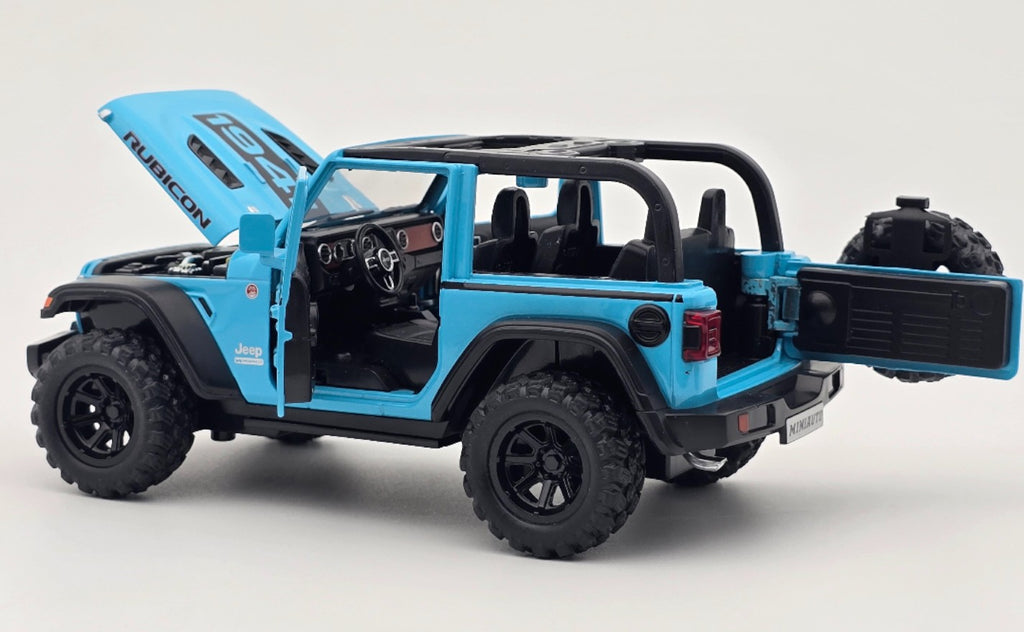 Jeep Wrangler Rubicon Diecast Model Car 1:24 Scale | Off-Road SUV Collectible Toy