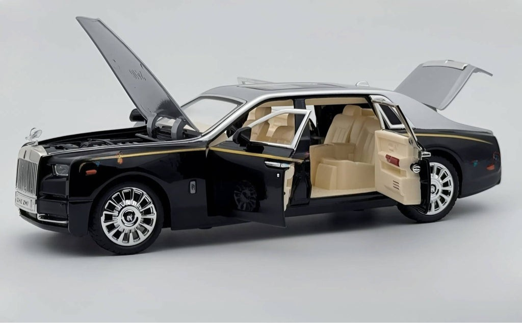 Rolls-Royce Phantom Diecast Model Car 1:24 Scale | Luxury Collectible Metal Toy Car
