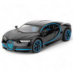 Brightlys Luxury Hypercar Diecast Model 1:24 Scale | Black & Blue Performance Collectible