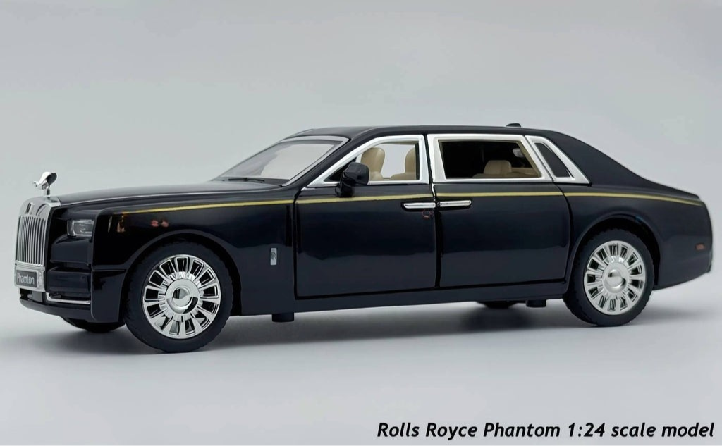 Rolls-Royce Phantom Diecast Model Car 1:24 Scale | Luxury Collectible Metal Toy Car