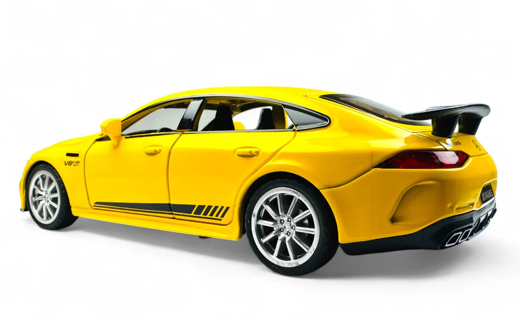 Brightlys Luxury Performance Sedan Diecast Model 1:24 Scale | Yellow Sport Edition Collectible