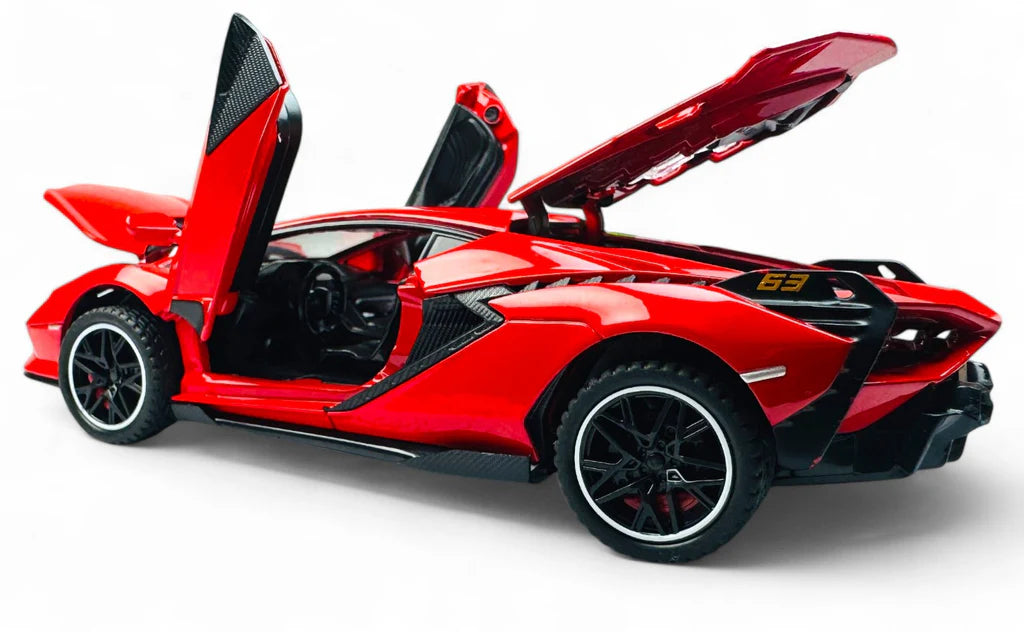 Brightlys Exotic Supercar Diecast Model 1:24 Scale | High-Performance Red Sports Collectible