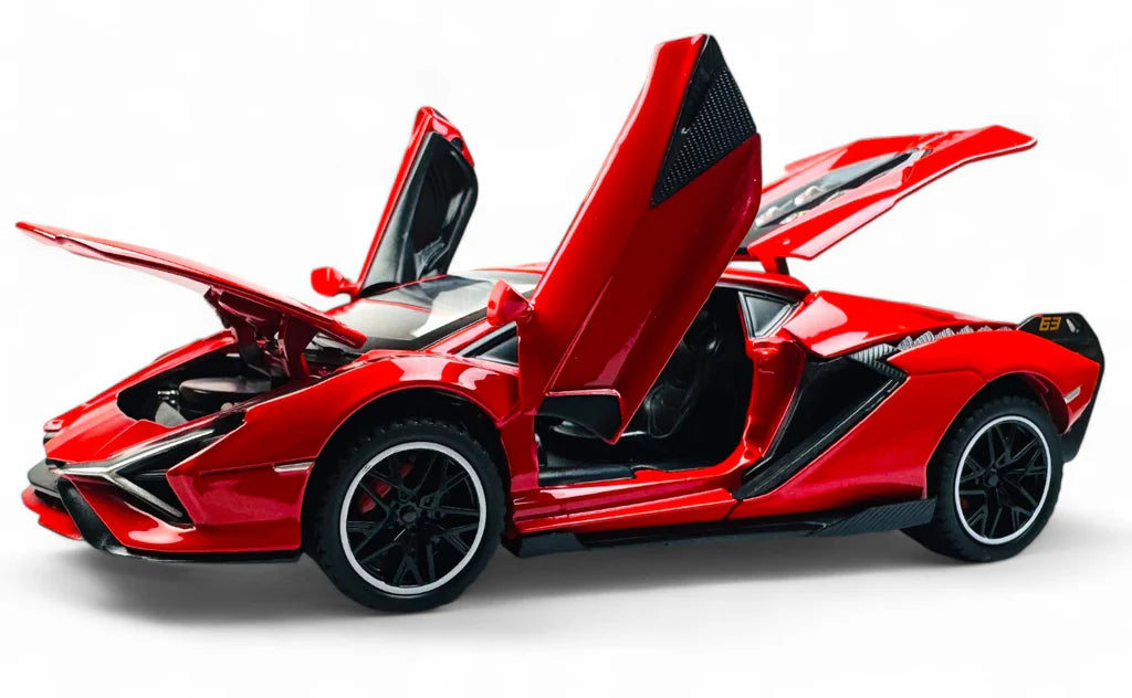 Brightlys Exotic Supercar Diecast Model 1:24 Scale | High-Performance Red Sports Collectible