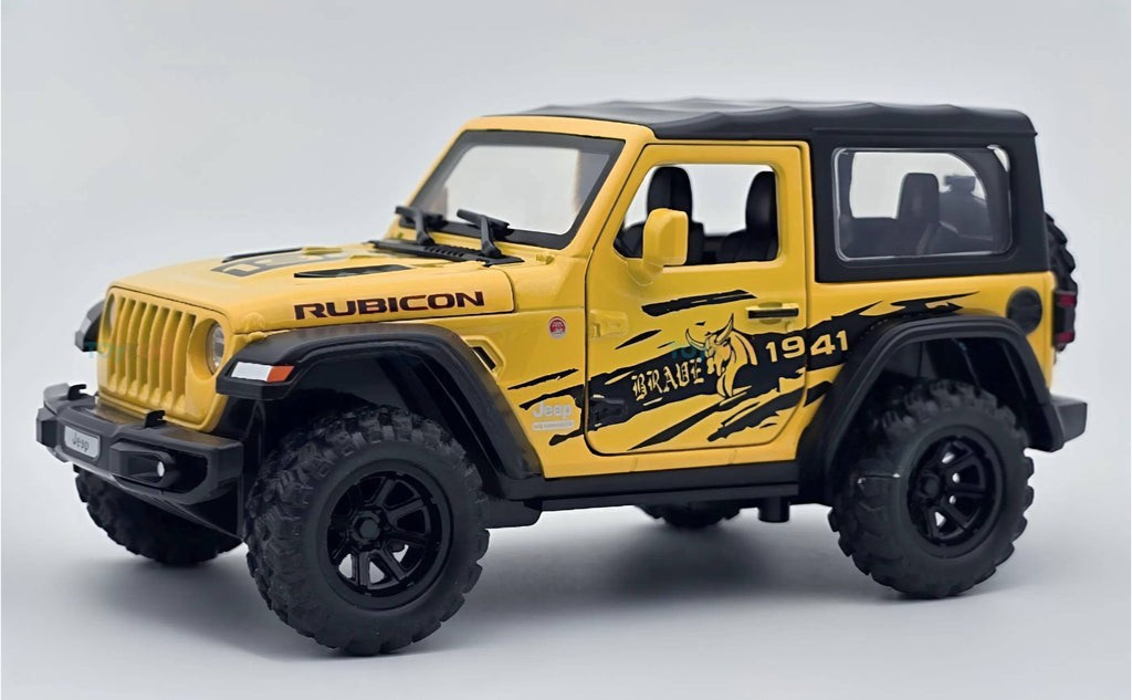 Jeep Wrangler Rubicon Diecast Model Car 1:24 Scale | Off-Road SUV Collectible Toy