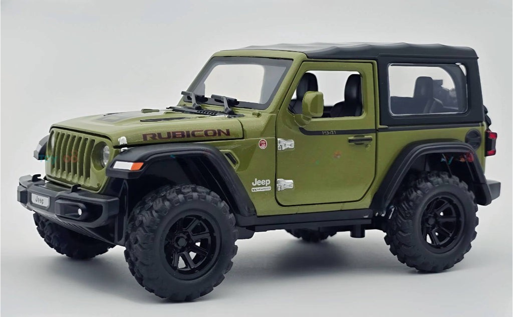 Jeep Wrangler Rubicon Diecast Model Car 1:24 Scale | Off-Road SUV Collectible Toy
