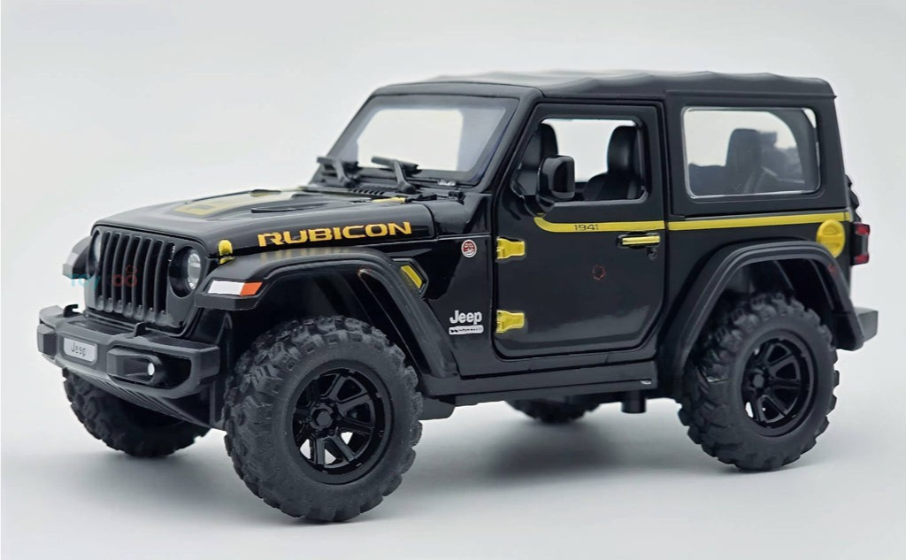 Jeep Wrangler Rubicon Diecast Model Car 1:24 Scale | Off-Road SUV Collectible Toy
