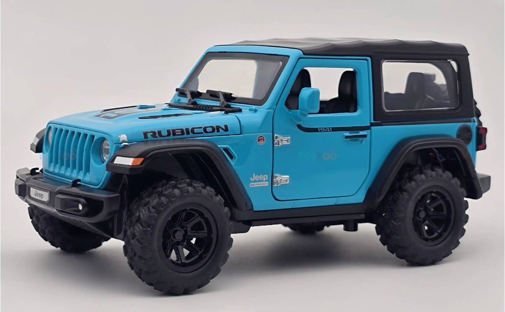 Jeep Wrangler Rubicon Diecast Model Car 1:24 Scale | Off-Road SUV Collectible Toy