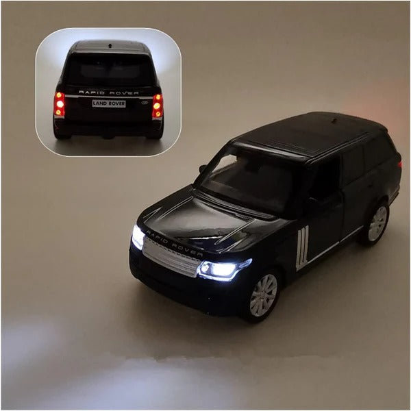 Luxury SUV Die-Cast Alloy Metal Car Model with Lights, Sound & Pull-Back Action